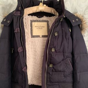 Abercrombie & Fitch Blue Winter Coat